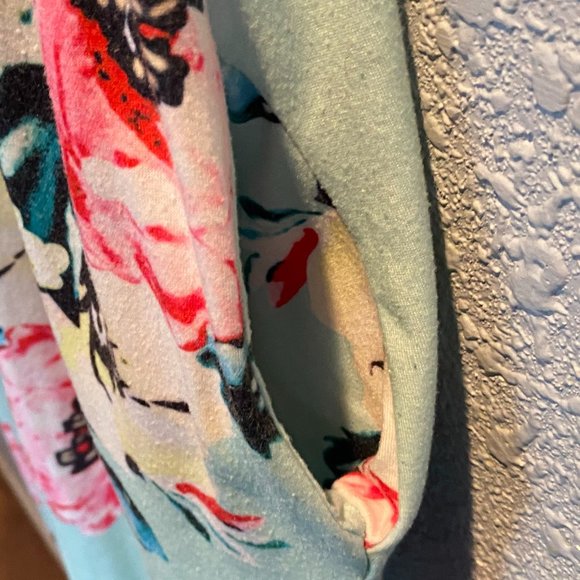 *3/$30* Girl's Size L Empire Waist Short Sleeve Summer Maxi Dress Blue - Picture 4 of 7